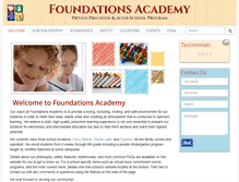 Tablet Screenshot of foundations-academy.com